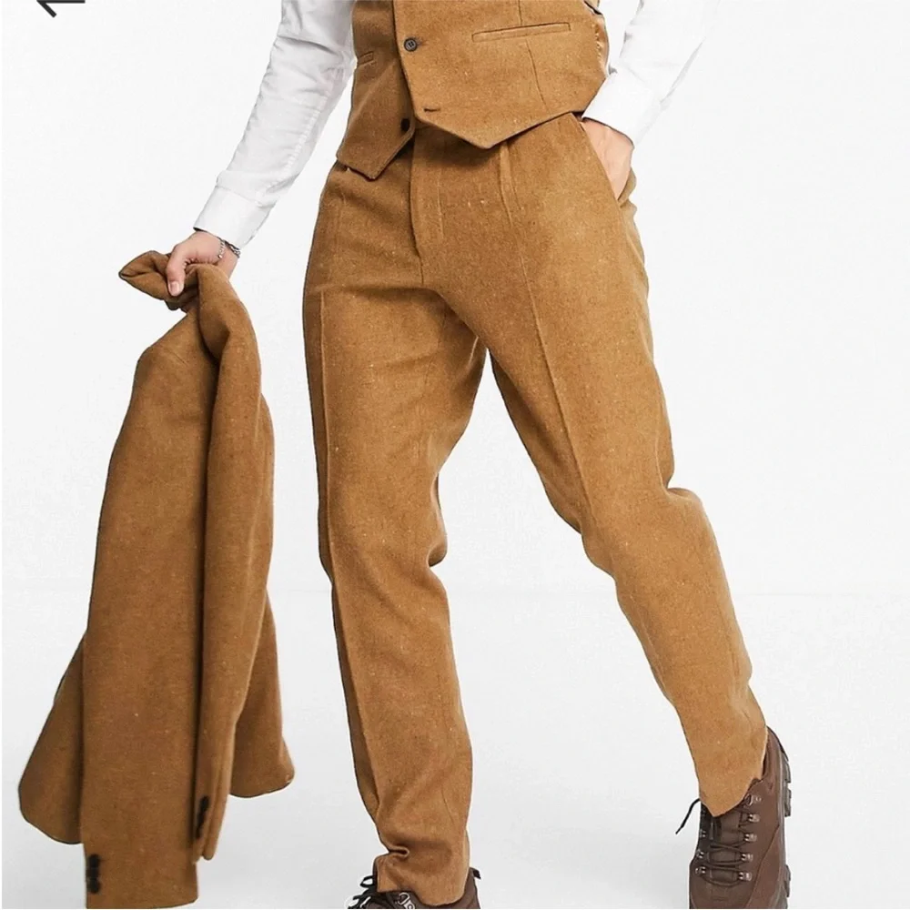 🔥 ASOS loose fit woolblend suit 2 piece jacket 40R pants 36 NWT matching set - Picture 3 of 7